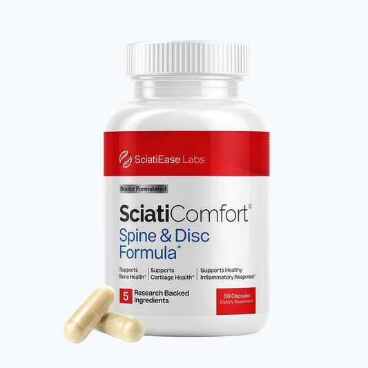 SciatiEase Sciati Comfort Spine and Disc Support Supplement Sciatic Nerve Health Support Supplement - VIT D3 K2, Aquamin, Calcium, Magnesium, Type II Collagen, Pea (Palm Collagen)
