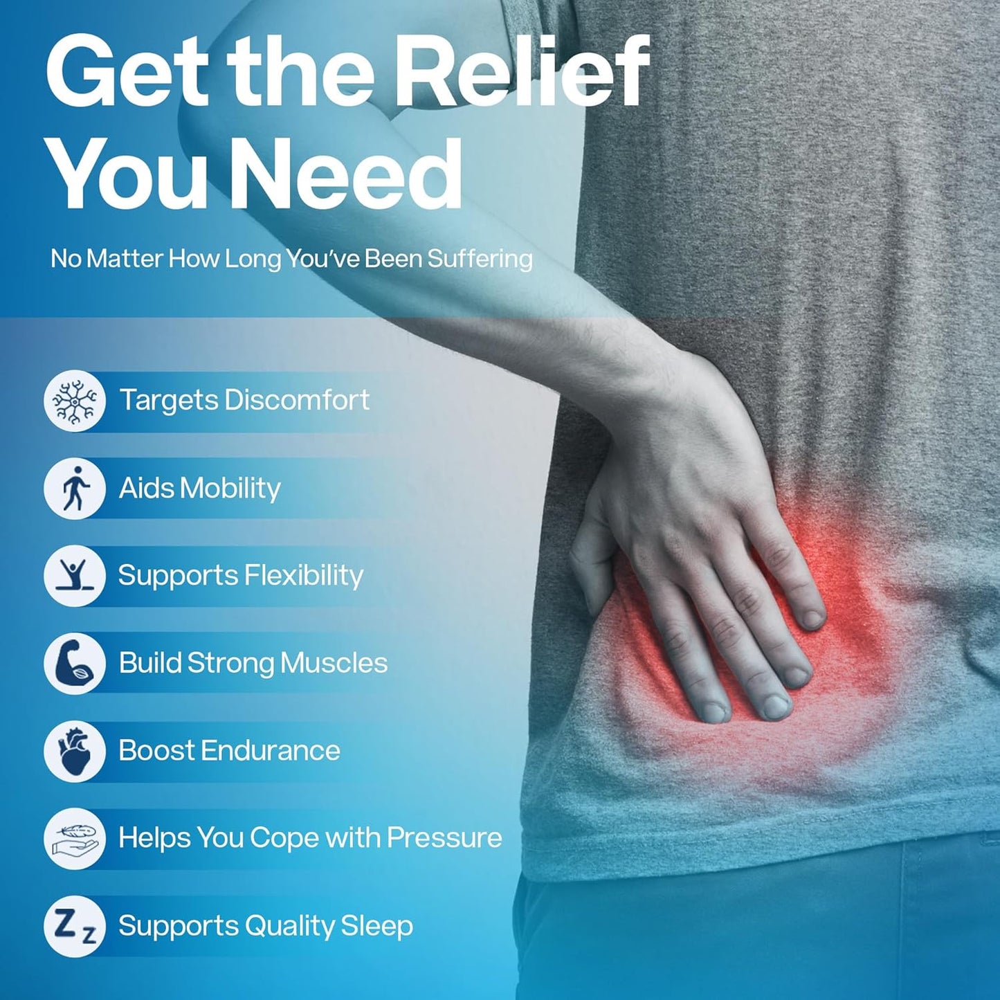 SciatiEase Sciatic Nerve Health Support Supplement - Nerve Support Formula with AlphaPalm, Pea, Vitamin B Complex, Alpha Lipoic Acid 300mg