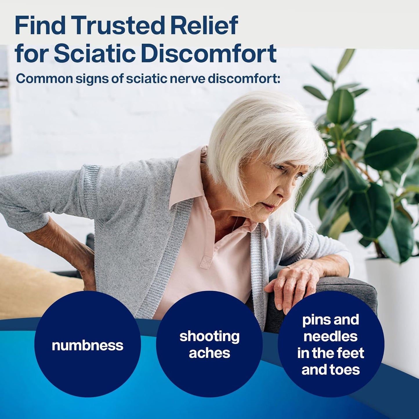 SciatiEase Sciatic Nerve Health Support Supplement - Nerve Support Formula with AlphaPalm, Pea, Vitamin B Complex, Alpha Lipoic Acid 300mg